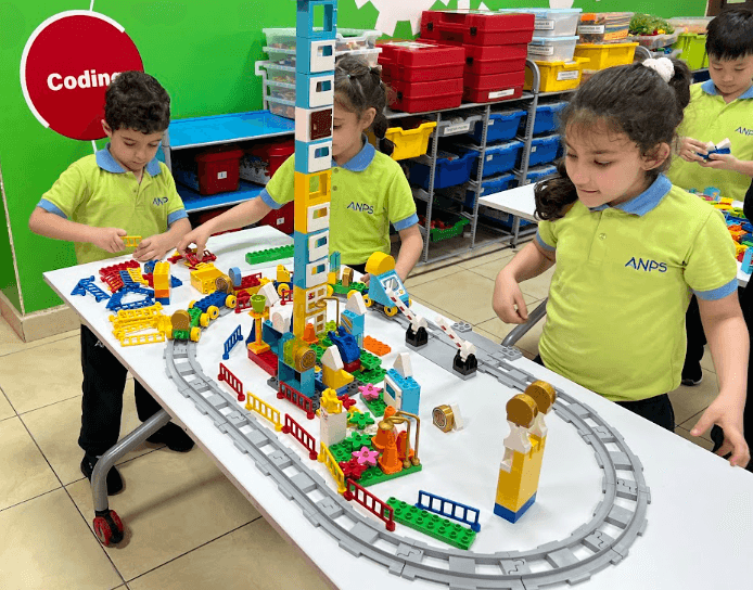 Kindergarten children playing and learning with purpose