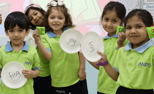 Kindergarten classmates learning and celebrating together